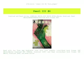 #^R.E.A.D.^ Pearl III #4 'Full_Pages'