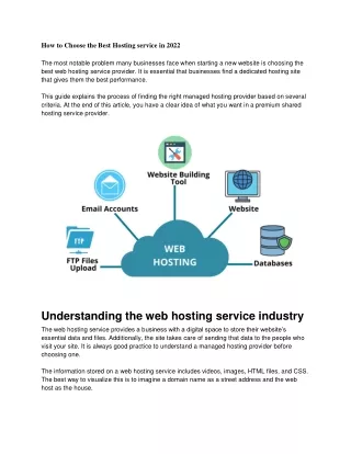 How to Choose the Best Hosting serrvice in 2022
