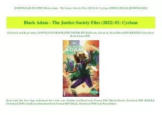 [DOWNLOAD IN @PDF] Black Adam - The Justice Society Files (2022) #1 Cyclone [[FREE] [READ] [DOWNLOAD]]