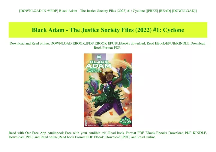 PPT - [DOWNLOAD IN @PDF] Black Adam - The Justice Society Files (2022 ...