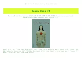 #^R.E.A.D.^ Seven Sons #3 Book PDF EPUB