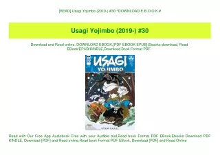 [READ] Usagi Yojimbo (2019-) #30 ^DOWNLOAD E.B.O.O.K.#