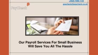 Our Payroll Services For Small Business Will Save You All The Hassle