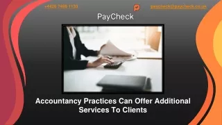 Accountancy Practices Can Offer Additional Services To Clients