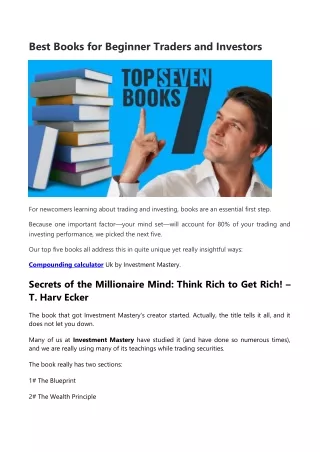 best books for beginner traders and investors
