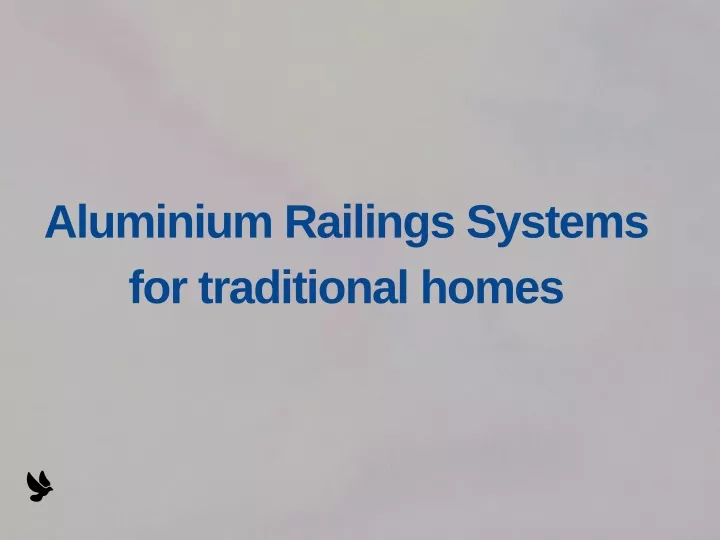 aluminium railings systems for traditional homes