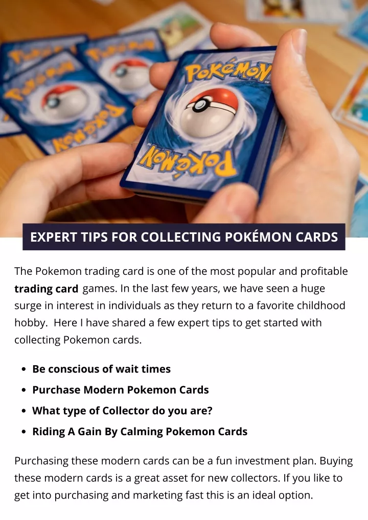 expert tips for collecting pok mon cards