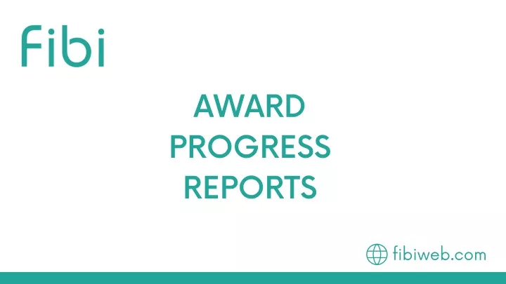 award progress reports