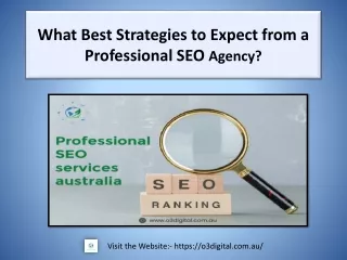What Best Strategies to Expect from a Professional SEO Agency?