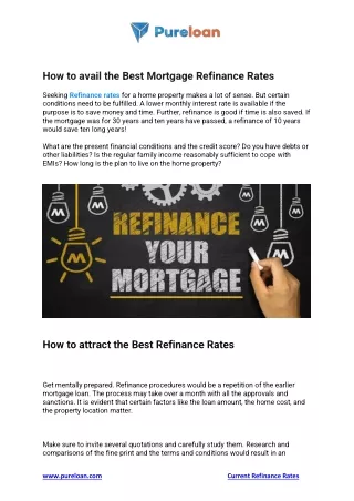 How to avail the Best Mortgage Refinance Rates-4