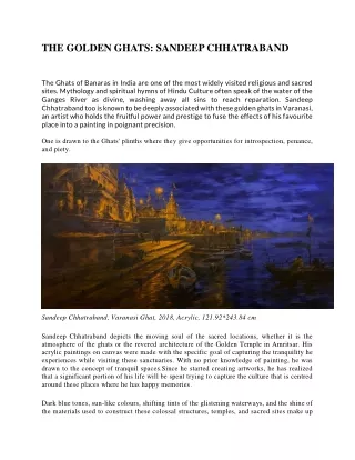 THE GOLDEN GHATS SANDEEP CHHATRABAND