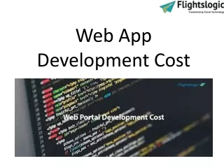 web app development cost
