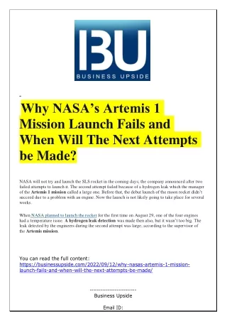 why nasa s artemis 1 mission launch fails