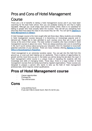 Pros-and-Cons-of-Hotel-Management-Course