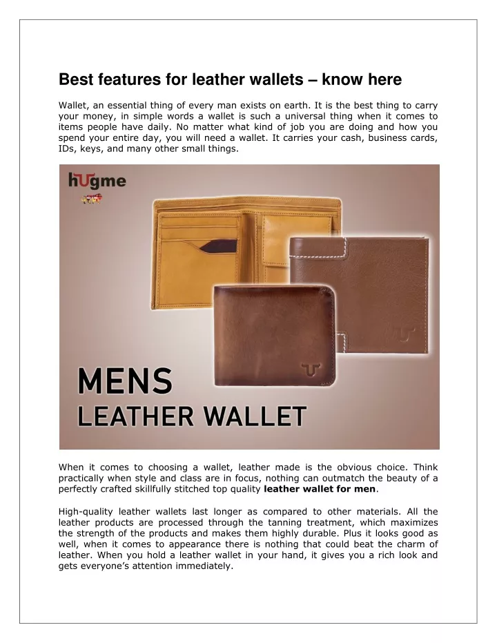 best features for leather wallets know here