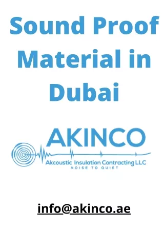 sound proof material in dubai