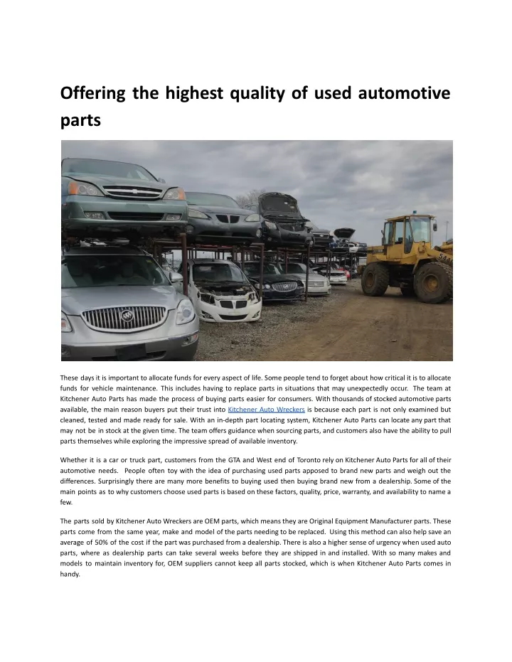 offering the highest quality of used automotive