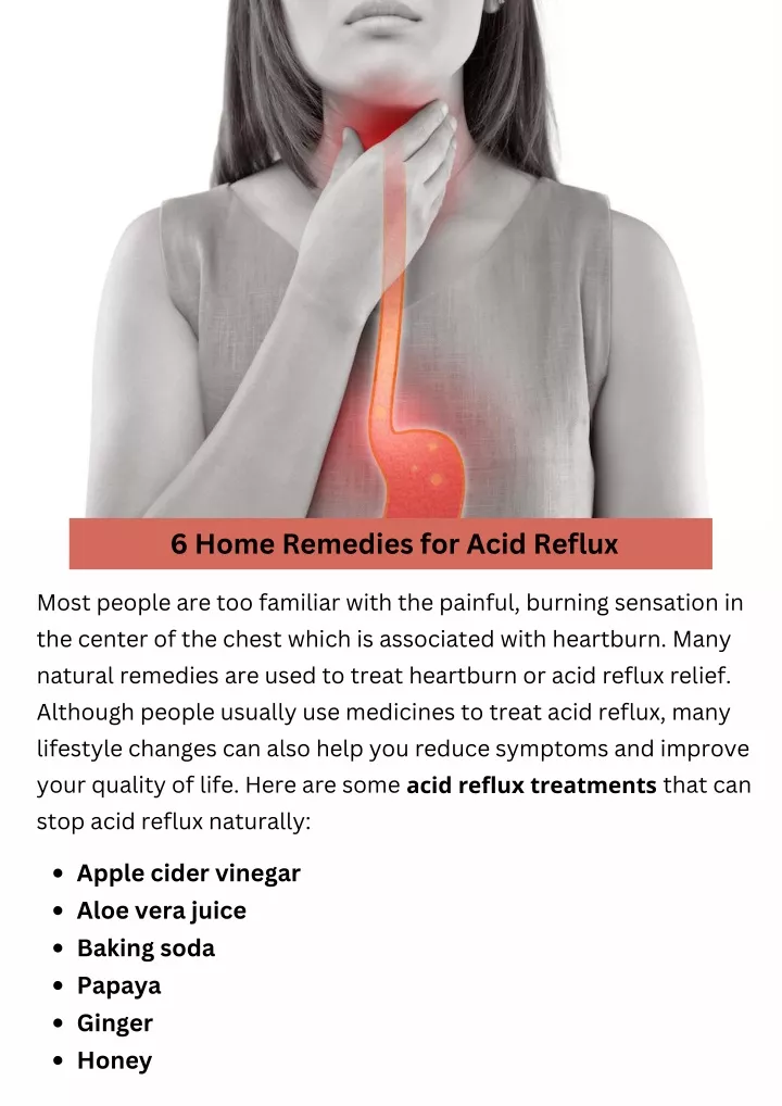 6 home remedies for acid reflux