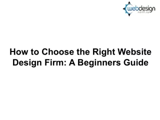how to choose the right website design firm