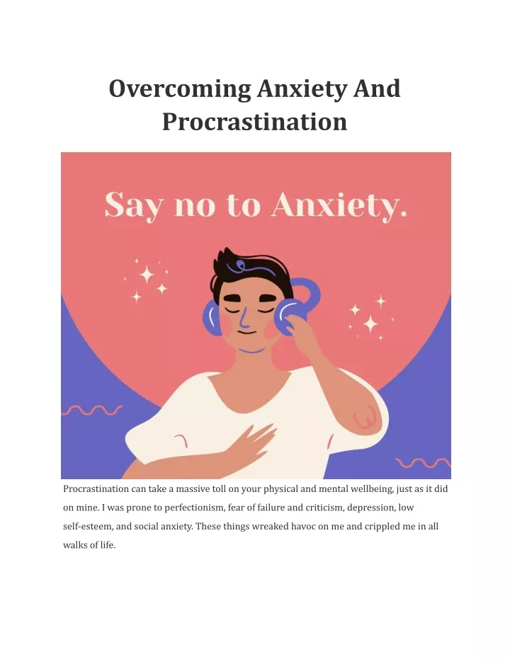 overcoming anxiety and procrastination
