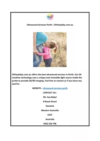 ultrasound services perth ohheybaby com au