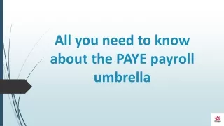 All you need to know about the PAYE payroll umbrella