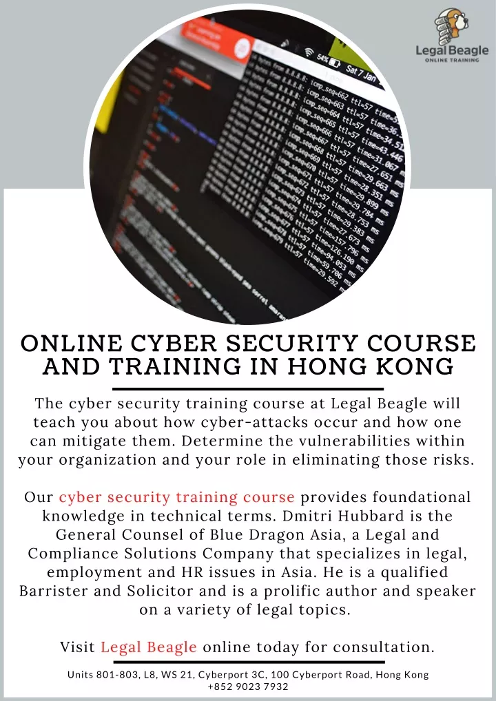 online cyber security course and training in hong