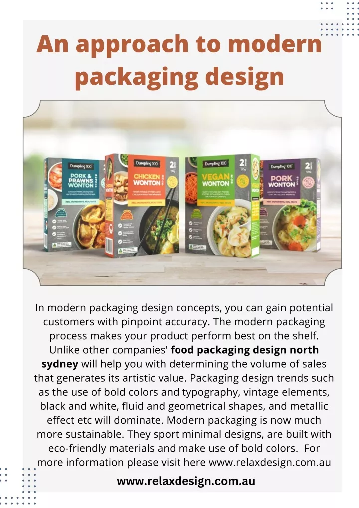 an approach to modern packaging design