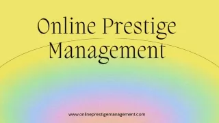 online prestige management
