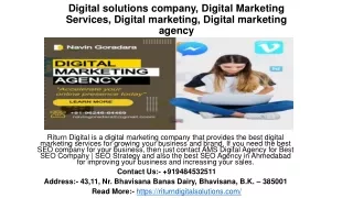 Digital solutions company, Digital Marketing Services