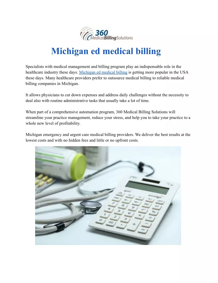 michigan ed medical billing