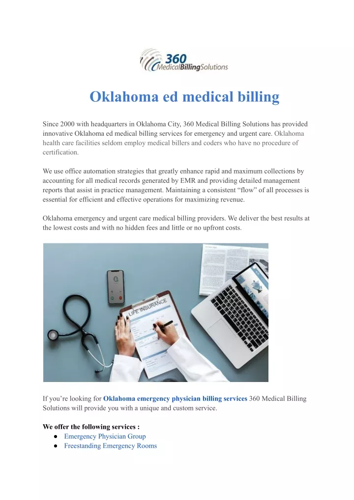 oklahoma ed medical billing