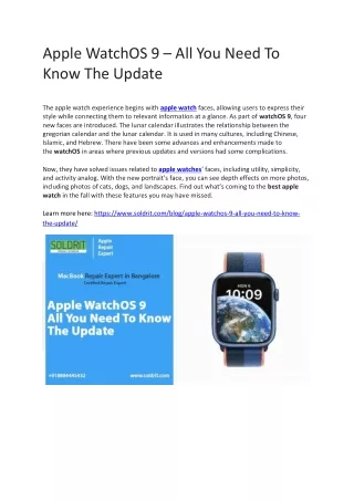 apple watchos 9 all you need to know the update