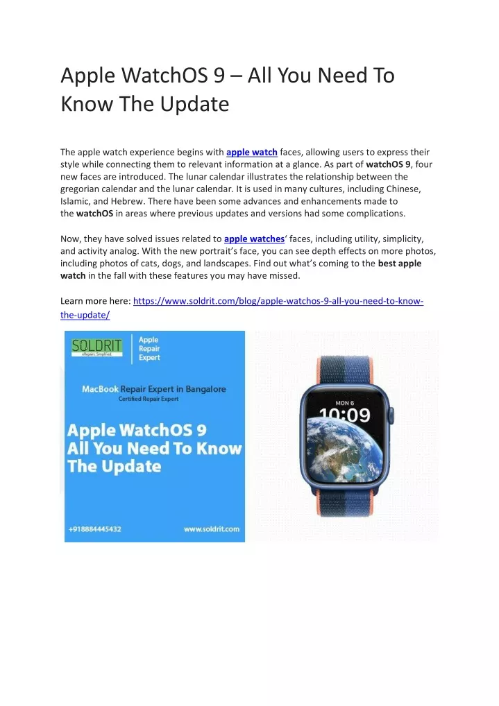 apple watchos 9 all you need to know the update