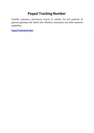 paypal tracking number