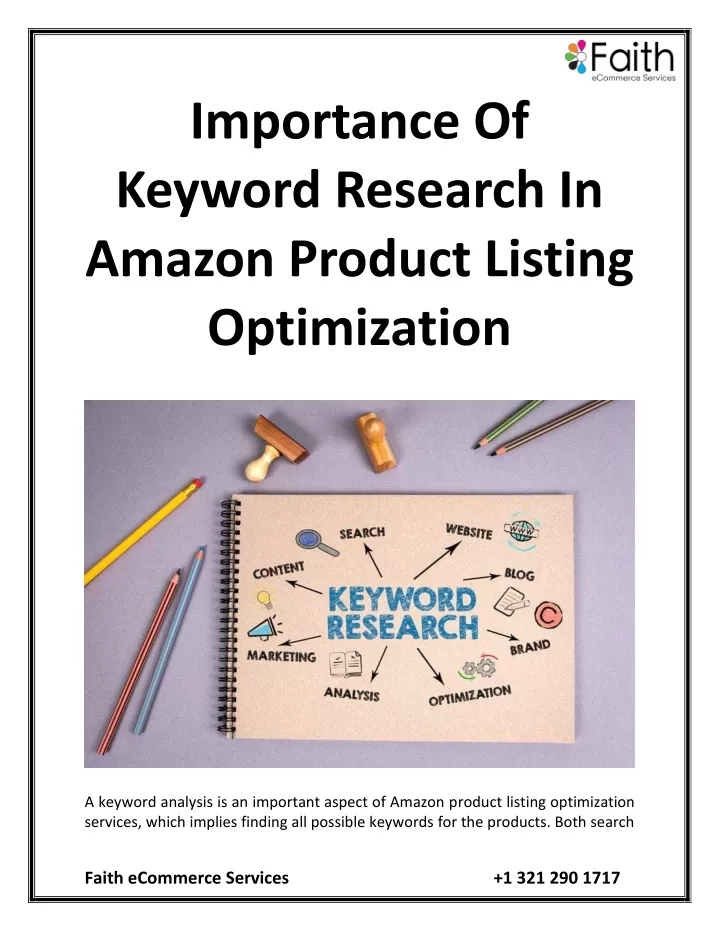 importance of keyword research in amazon product
