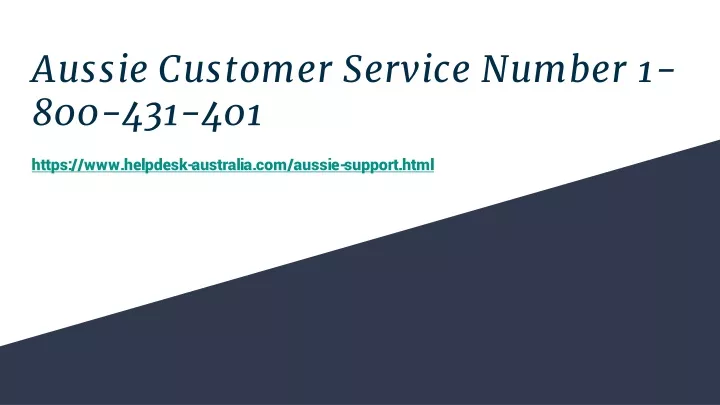 aussie customer service number 1 800 431 401