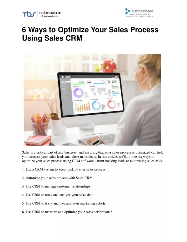 6 ways to optimize your sales process using sales