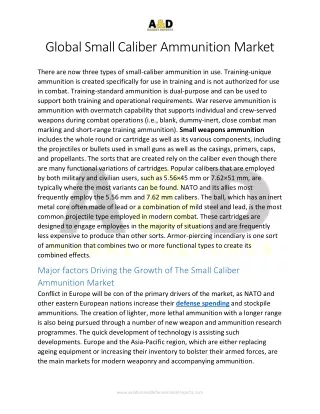 global small caliber ammunition market