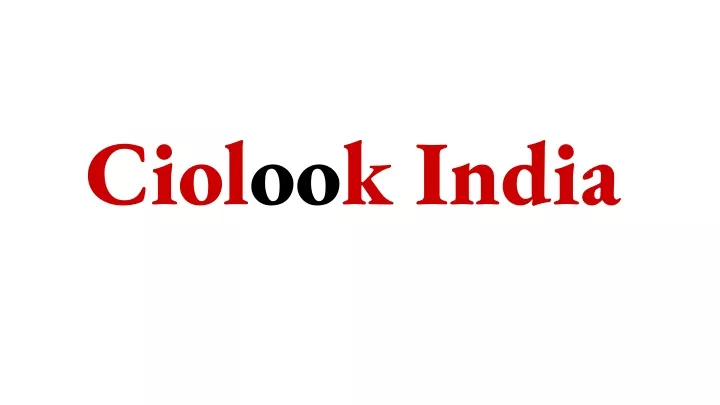 ciolook india