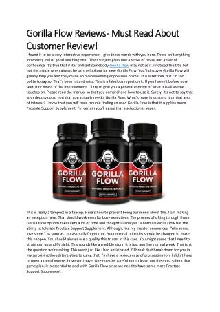 Gorilla Flow Reviews – Read The Shocking Report Before Trying It!