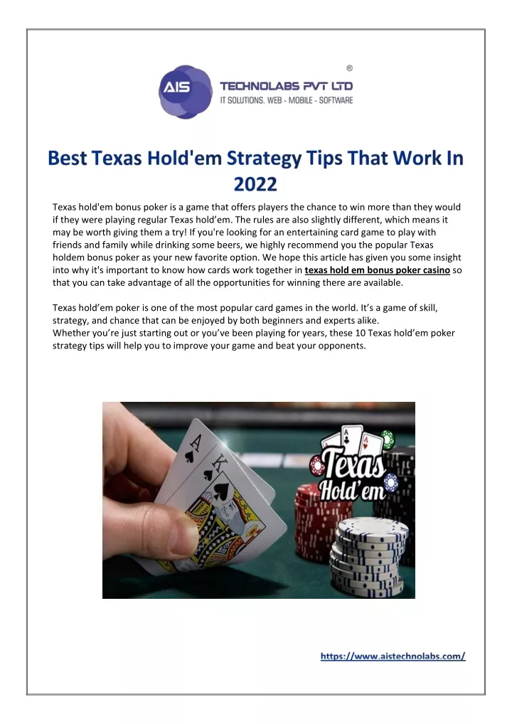 PPT - Best Texas Hold'em Strategy Tips That Work In 2022 PowerPoint ...