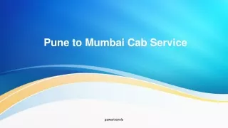 Pune to Mumbai Cab Service