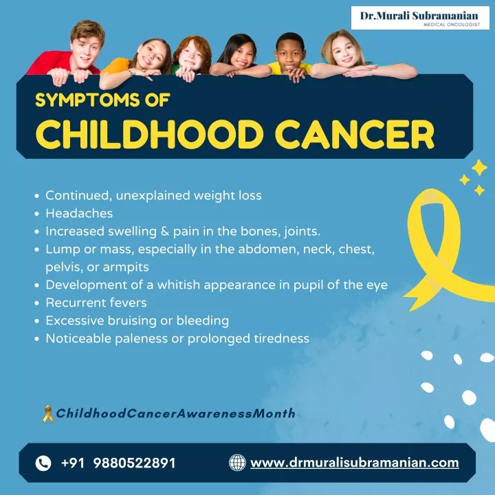 symptoms of childhood cancer