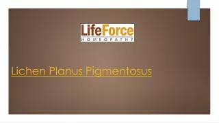 Lichen Planus Pigmentosus