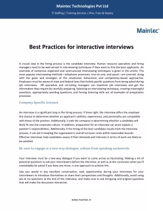 maintec technologies pvt ltd