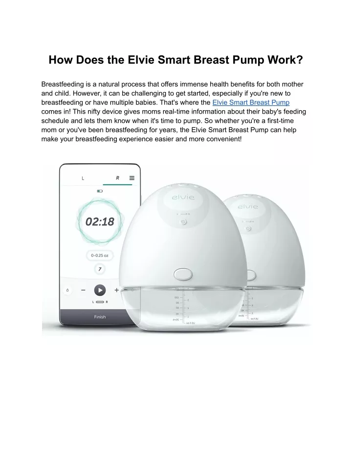 how does the elvie smart breast pump work