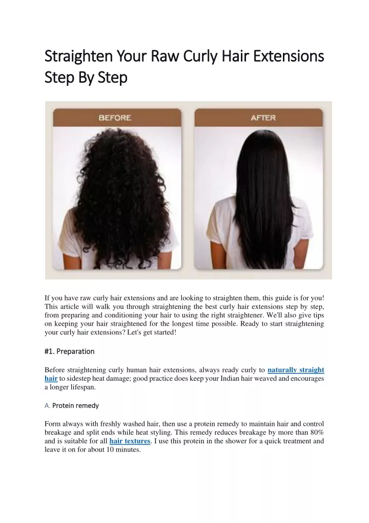 straighten your raw curly hair extensions