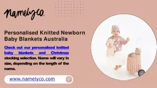 Personalised Knitted Newborn Baby Blankets Australia