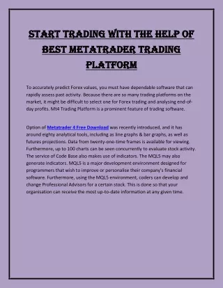 start trading with the help of start trading with